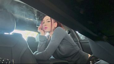 Artemisia Love Smoking in Her Car